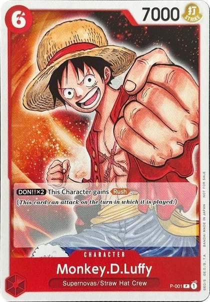 Monkey.D.Luffy (001), One Piece Demo Deck Cards P-001
