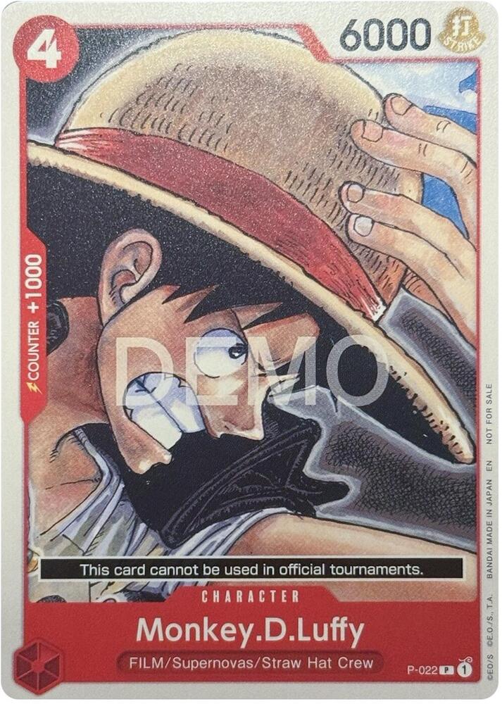 Monkey.D.Luffy - P-022, One Piece Demo Deck Cards P-022