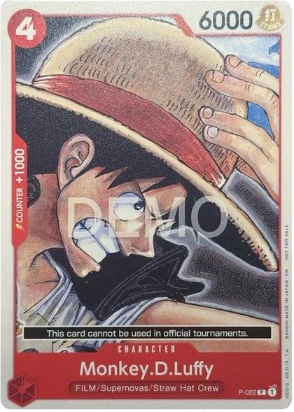 Monkey.D.Luffy - P-022, One Piece Demo Deck Cards P-022