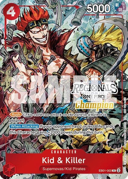 Kid & Killer (Online Regional Champion Card Set 2025 Vol.2), One Piece Promotion Cards EB01-003