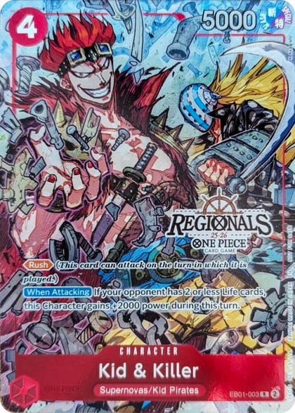 Kid & Killer (CS 25-26 Regionals Textured Chase Promo), One Piece Promotion Cards EB01-003