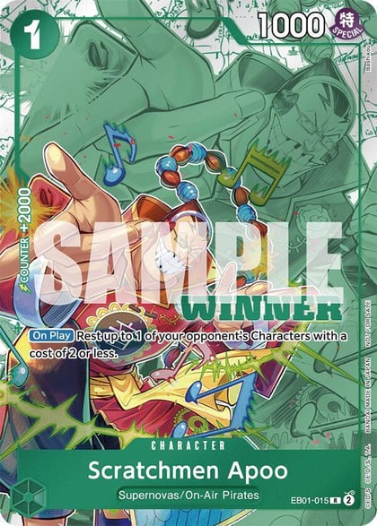 Scratchmen Apoo (Winner Pack 2025 Vol. 2), One Piece Promotion Cards EB01-015