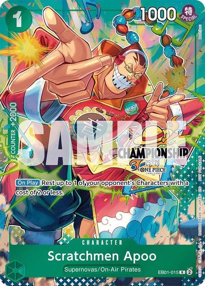 Scratchmen Apoo (CS 25-26 Celebration Pack), One Piece Promotion Cards EB01-015