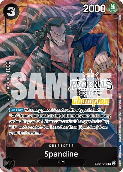 Spandine (Online Regional Champion Card Set 2025 Vol.1), One Piece Promotion Cards EB01-043
