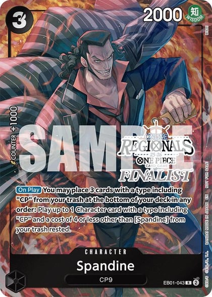 Spandine (Online Regional Finalist Card Set 2025 Vol.1), One Piece Promotion Cards EB01-043