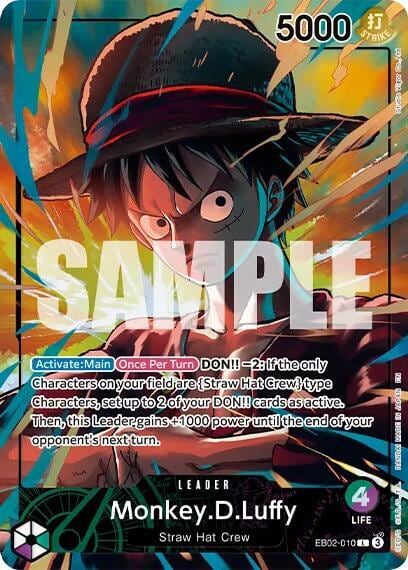 Monkey.D.Luffy (Official Playmat Limited Edition Vol.5), One Piece Promotion Cards EB02-010