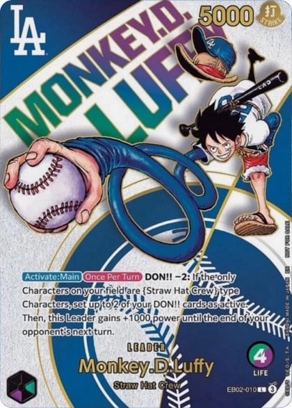 Monkey.D.Luffy (010) (Dodgers x ONE PIECE), One Piece Promotion Cards EB02-010