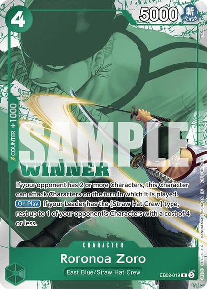 Roronoa Zoro (Winner Pack 2025 Vol. 3), One Piece Promotion Cards EB02-019