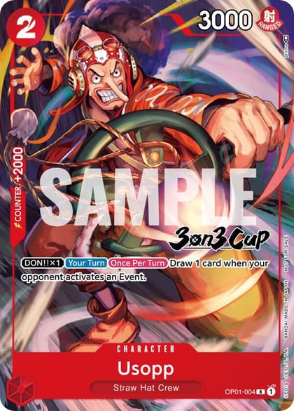 Usopp (3-on-3 Cup) [Participant], One Piece Promotion Cards OP01-004
