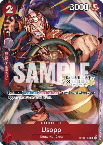 Usopp - OP01-004 (Treasure Cup), One Piece Promotion Cards OP01-004