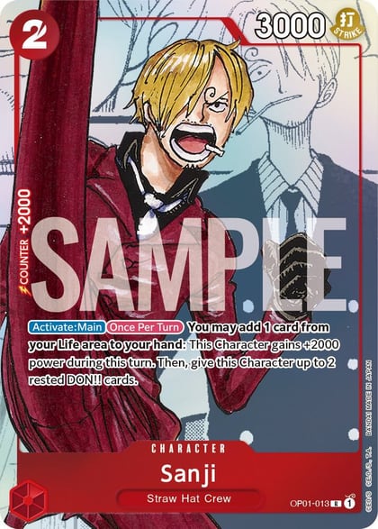 Sanji - OP01-013 (Alternate Art), One Piece Promotion Cards OP01-013