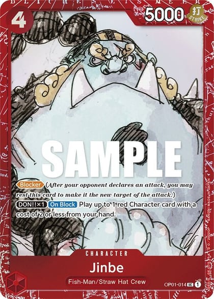 Jinbe (Premium Card Collection -ONE PIECE FILM RED Edition-), One Piece Promotion Cards OP01-014