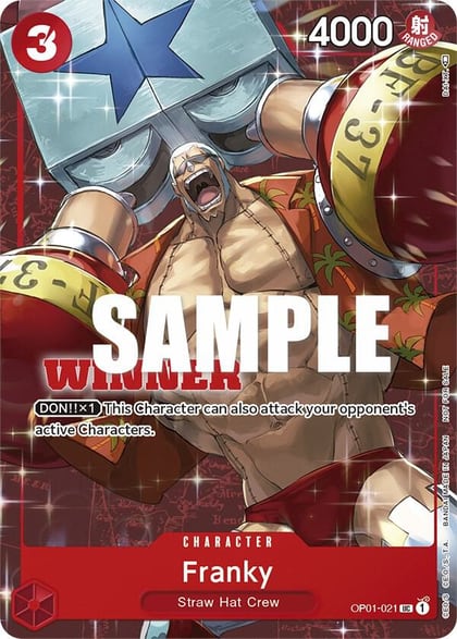 Franky (Tournament Pack Vol. 2) [Winner], One Piece Promotion Cards OP01-021