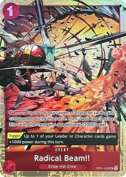 Radical Beam!! (Premium Card Collection -Best Selection Vol. 1-), One Piece Promotion Cards OP01-029