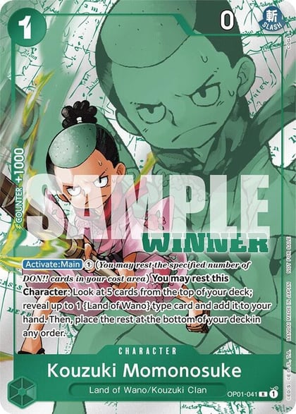 Kouzuki Momonosuke (Winner Pack Vol. 7), One Piece Promotion Cards OP01-041