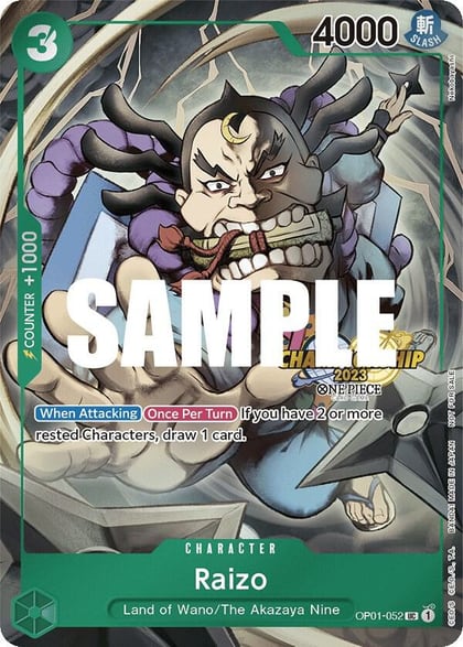 Raizo (CS 2023 Event Pack), One Piece Promotion Cards OP01-052