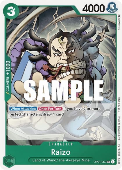 Raizo (Event Pack Vol. 2), One Piece Promotion Cards OP01-052