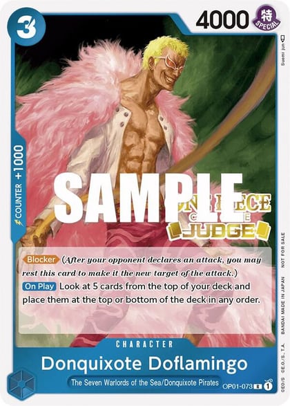 Donquixote Doflamingo (Judge), One Piece Promotion Cards OP01-073