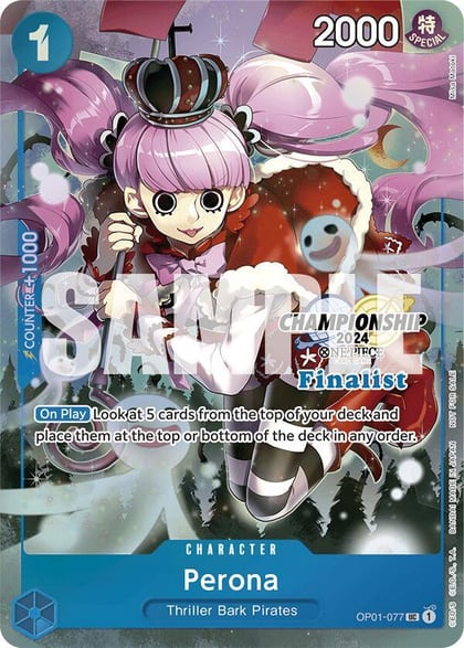 Perona (Championship 2024 Finalist Card Set), One Piece Promotion Cards OP01-077