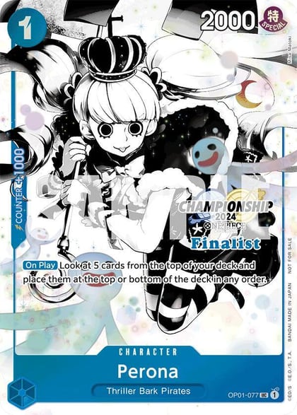 Perona (Championship 2024 Finalist Card Set Vol. 2), One Piece Promotion Cards OP01-077