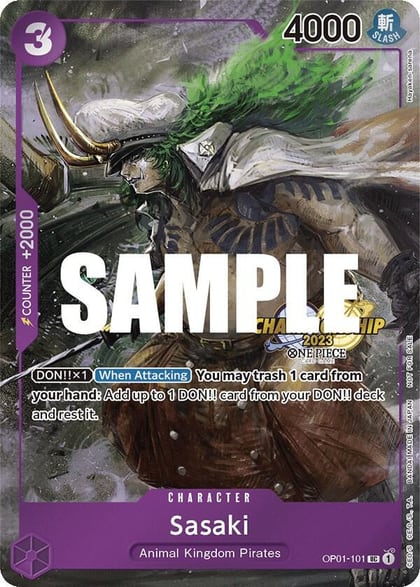 Sasaki (CS 2023 Event Pack Finalist Ver.), One Piece Promotion Cards OP01-101