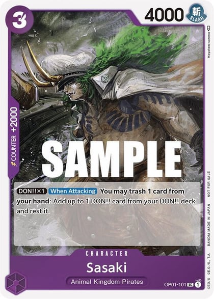 Sasaki (Event Pack Vol. 2), One Piece Promotion Cards OP01-101