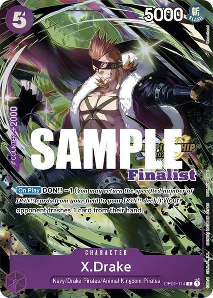 X.Drake (CS 2023 Top Players Pack) [Finalist], One Piece Promotion Cards OP01-114