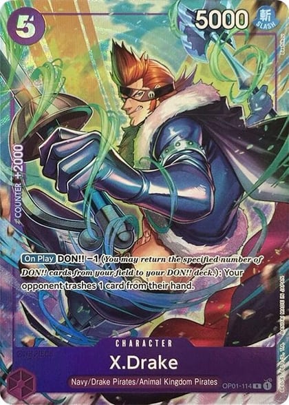 X.Drake (Premium Card Collection -Best Selection Vol. 2-), One Piece Promotion Cards OP01-114