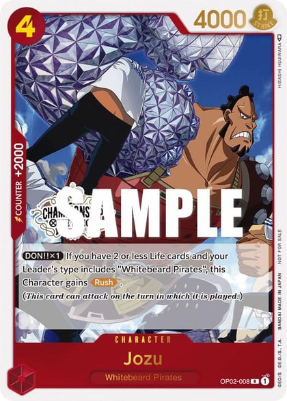 Jozu (Store Championship Participation Pack Vol. 2), One Piece Promotion Cards OP02-008