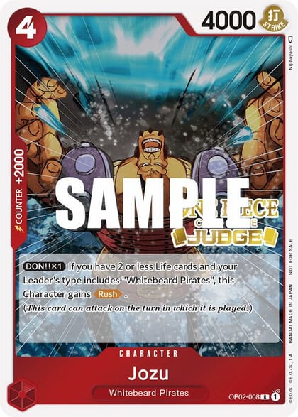 Jozu (Judge), One Piece Promotion Cards OP02-008