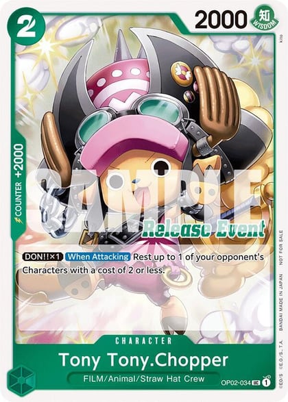 Tony Tony.Chopper (ST15 - ST20 Release Event Winner Pack), One Piece Promotion Cards OP02-034