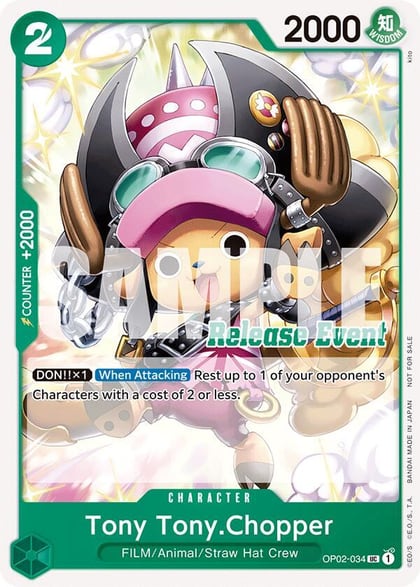 Tony Tony.Chopper (ST15 - ST20 Release Event Pack), One Piece Promotion Cards OP02-034