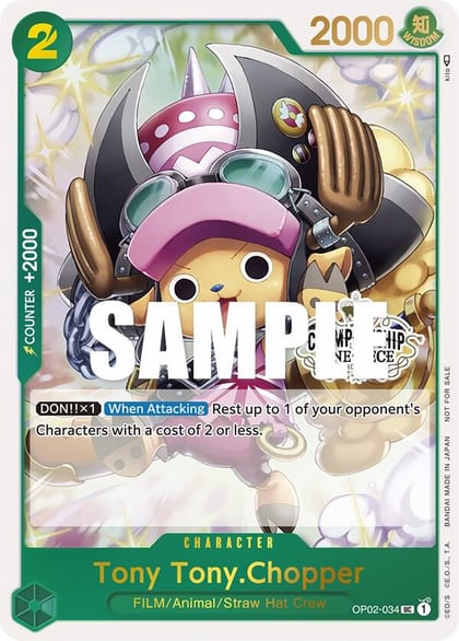 Tony Tony.Chopper (Store Championship 2023 Participation Pack Vol.1), One Piece Promotion Cards OP02-034