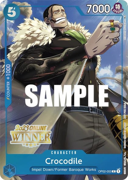 Crocodile (Online Regional 2023) [Winner], One Piece Promotion Cards OP02-053
