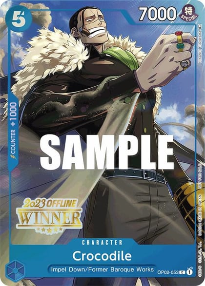 Crocodile (Offline Regional 2023) [Winner], One Piece Promotion Cards OP02-053