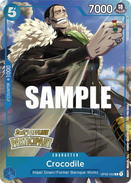 Crocodile (Offline Regional 2023) [Participant], One Piece Promotion Cards OP02-053