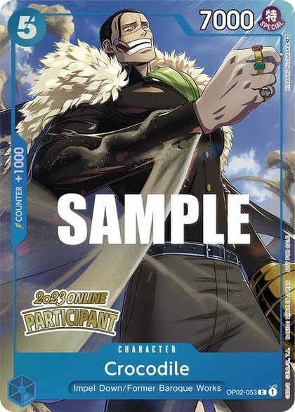 Crocodile (Online Regional 2023) [Participant], One Piece Promotion Cards OP02-053