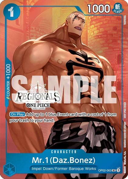 Mr.1 (Daz.Bonez) (Offline Regional 2024 Vol. 3), One Piece Promotion Cards OP02-063