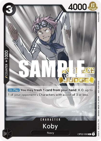Koby (Judge), One Piece Promotion Cards OP02-098