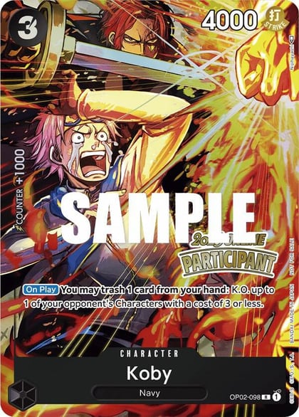 Koby (Online Regional 2023) [Participant], One Piece Promotion Cards OP02-098