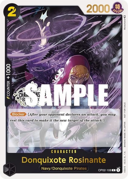 Donquixote Rosinante (Store Championship 2023 Participation Pack Vol.1), One Piece Promotion Cards OP02-108
