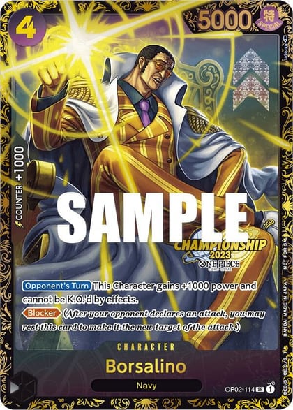 Borsalino (Championship 2023), One Piece Promotion Cards OP02-114