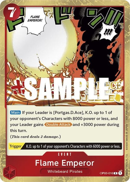 Flame Emperor (Judge Pack Vol. 2), One Piece Promotion Cards OP03-016