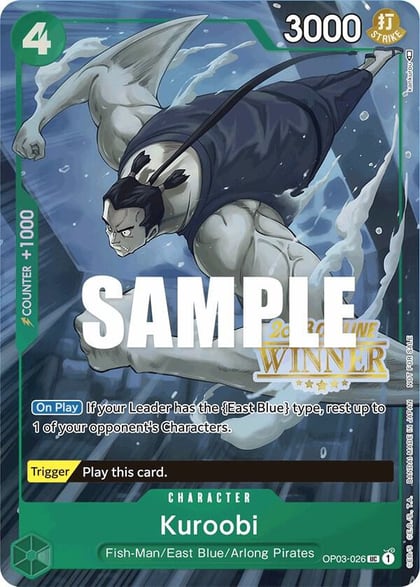 Kuroobi (Offline Regional 2023) [Winner], One Piece Promotion Cards OP03-026
