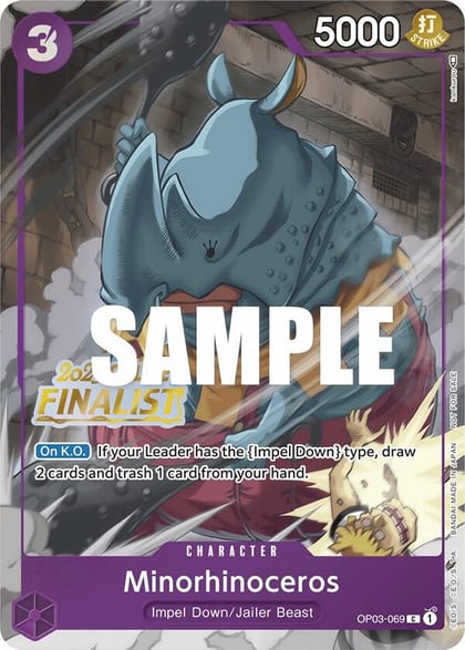 Minorhinoceros (Online Regional 2023) [Finalist], One Piece Promotion Cards OP03-069