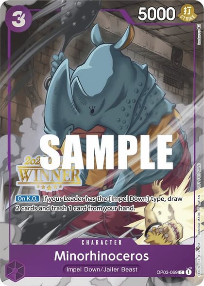 Minorhinoceros (Online Regional 2023) [Winner], One Piece Promotion Cards OP03-069