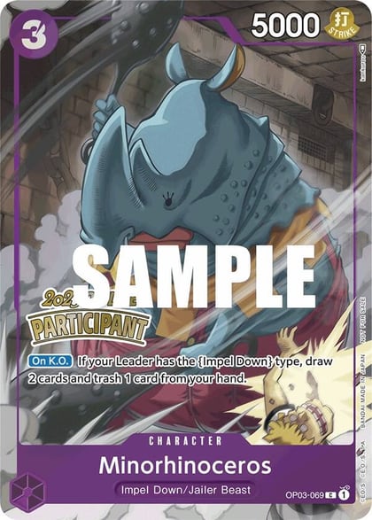 Minorhinoceros (Offline Regional 2023) [Participant], One Piece Promotion Cards OP03-069