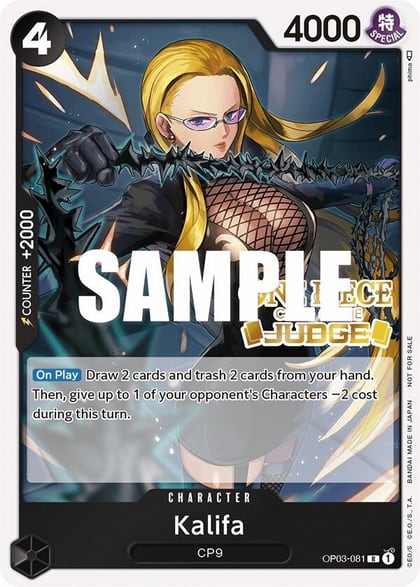 Kalifa (Judge Pack Vol. 2), One Piece Promotion Cards OP03-081