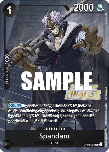 Spandam (Online Regional 2023) [Finalist], One Piece Promotion Cards OP03-086