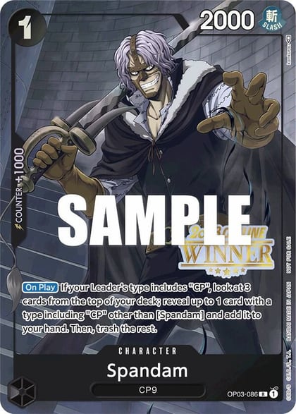 Spandam (Offline Regional 2023) [Winner], One Piece Promotion Cards OP03-086